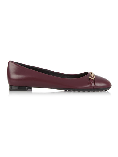 tod's leather ballet flats