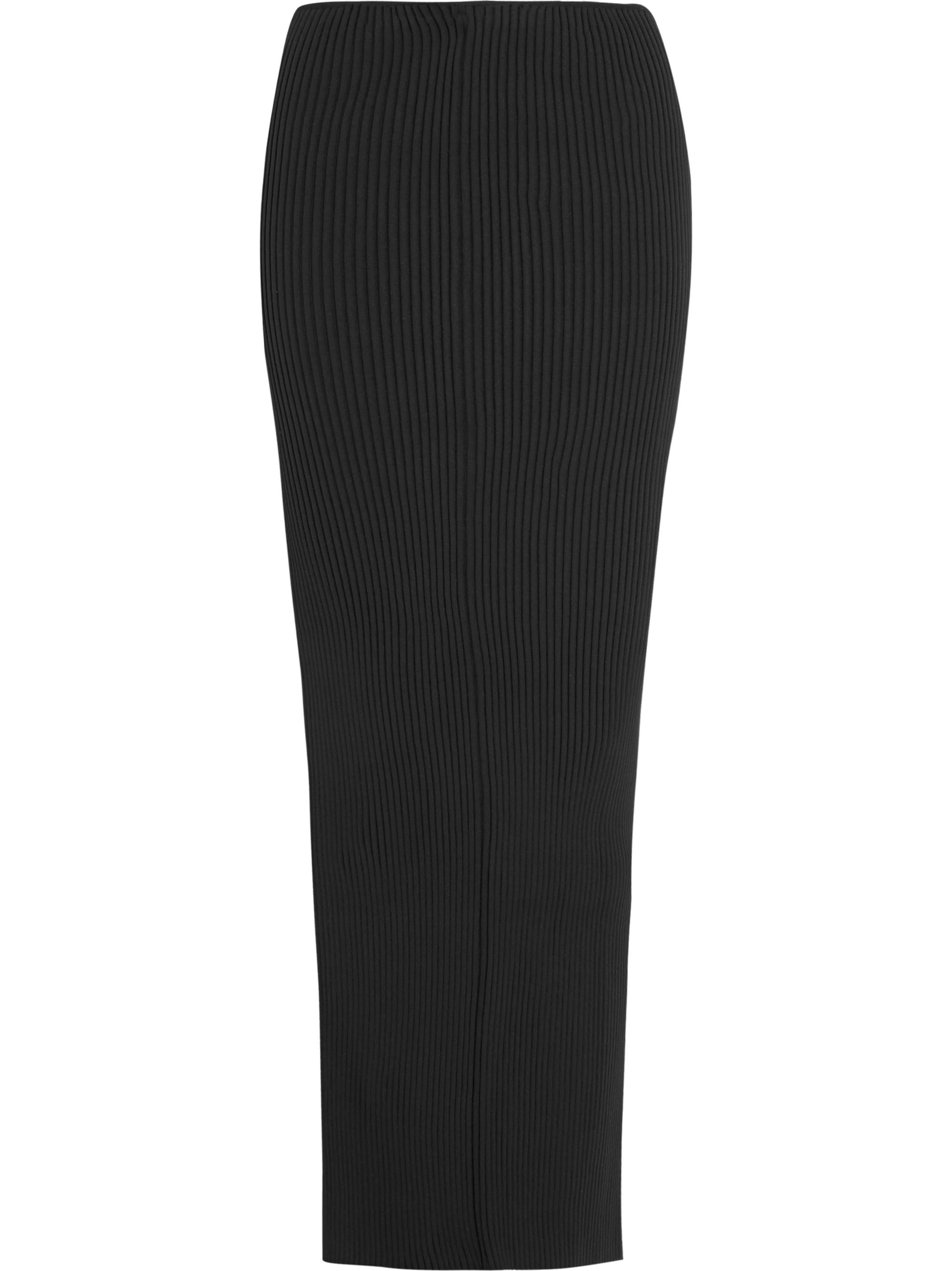 black knit maxi skirt