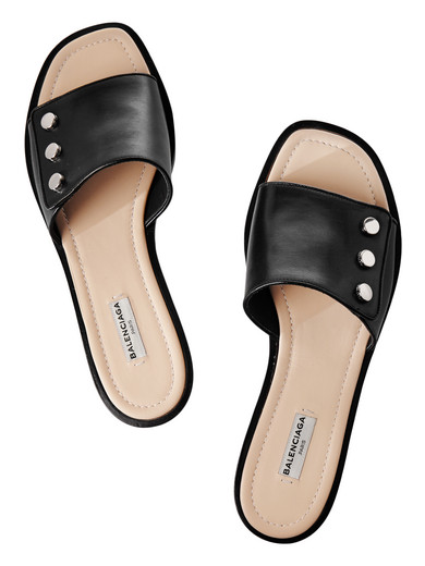 balenciaga slides tan