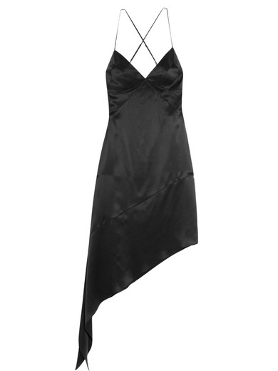 Givenchy | Open-back midi dress in black silk-satin | NET-A-PORTER.COM