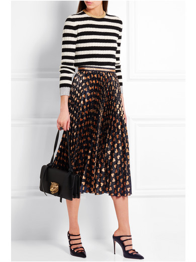 Gucci | Pleated printed lamé skirt | NET-A-PORTER.COM