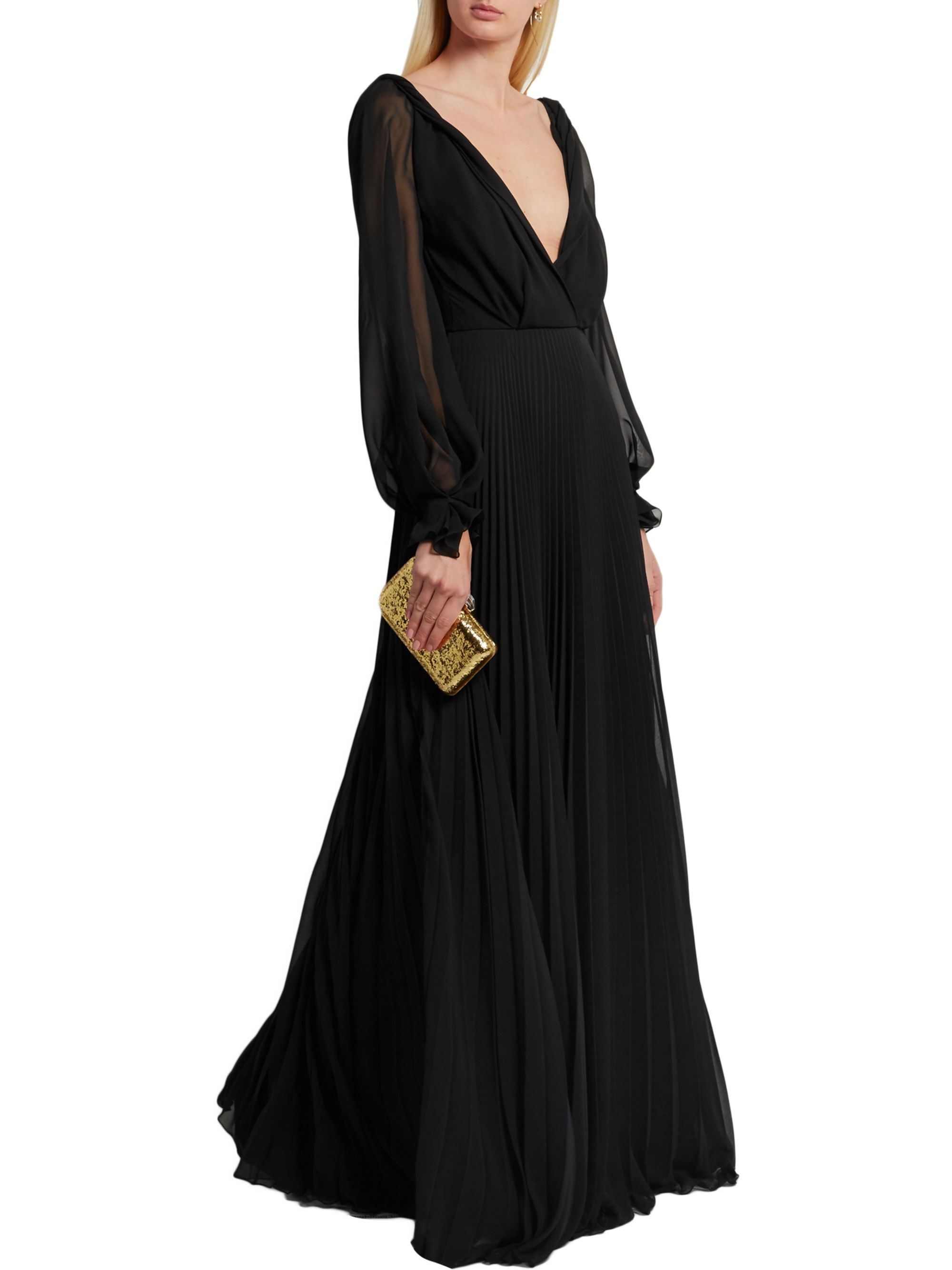 black georgette gown