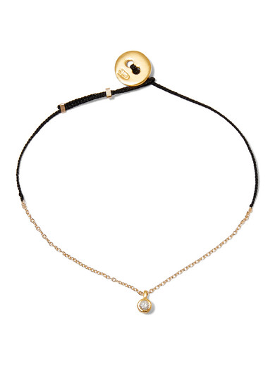 Scosha Spark Gold Plated Diamond And Onyx Bracelet Net A