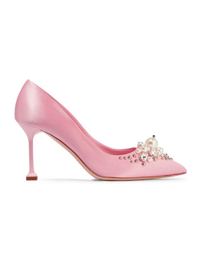 miu miu satin heels