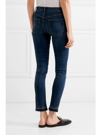 J Brand | 811 frayed mid-rise skinny jeans | NET-A-PORTER.COM