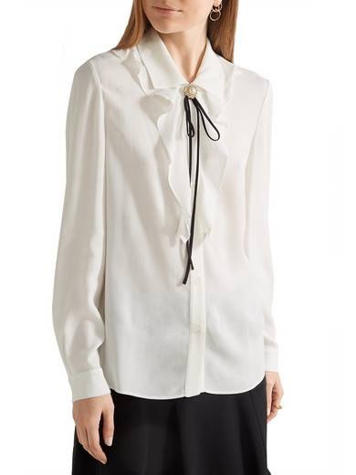 miu miu embroidered blouse
