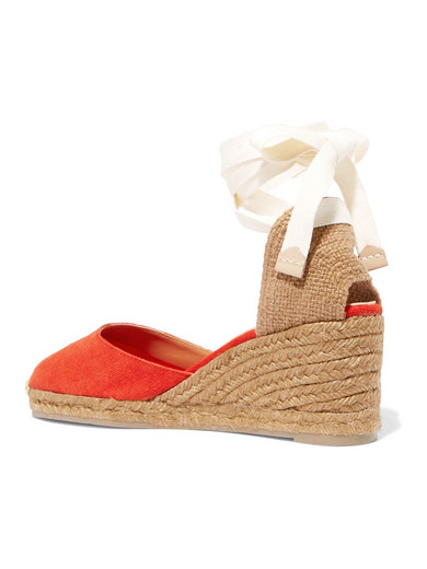 wide fit canvas wedge espadrilles
