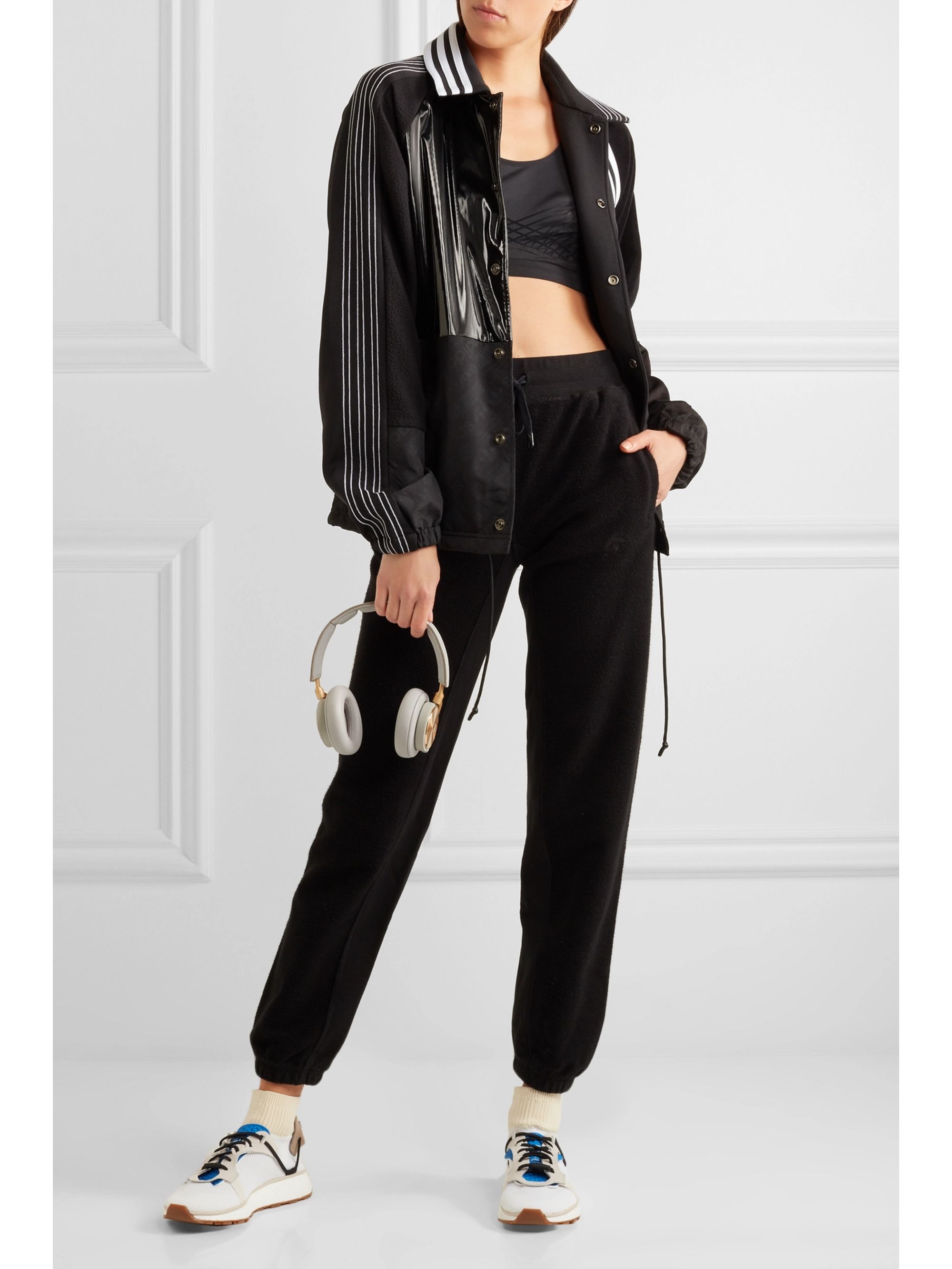 adidas originals faux leather jacket