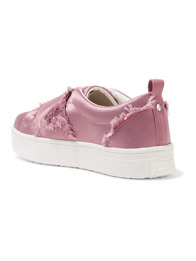 satin slip on sneakers
