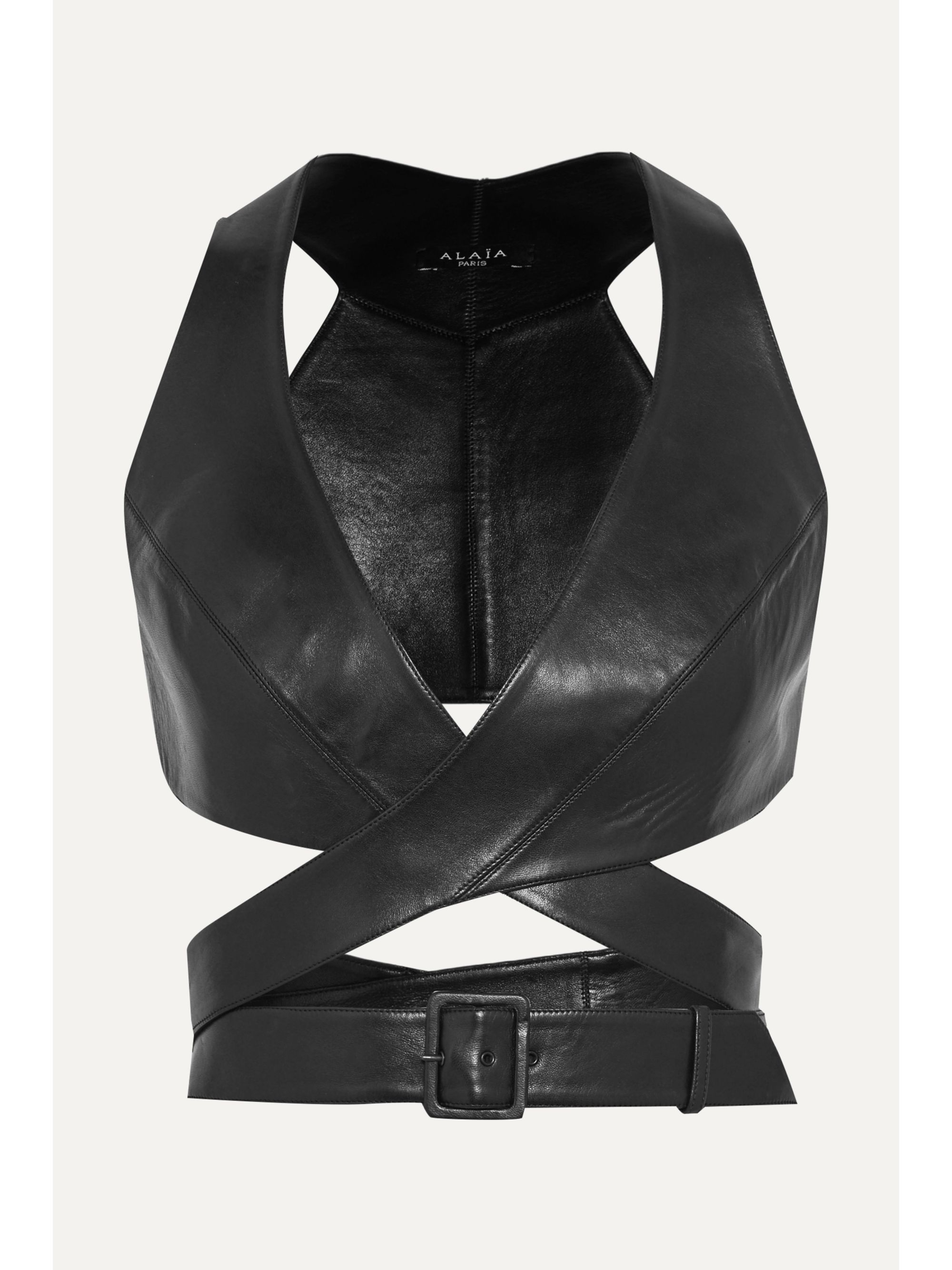 leather bra