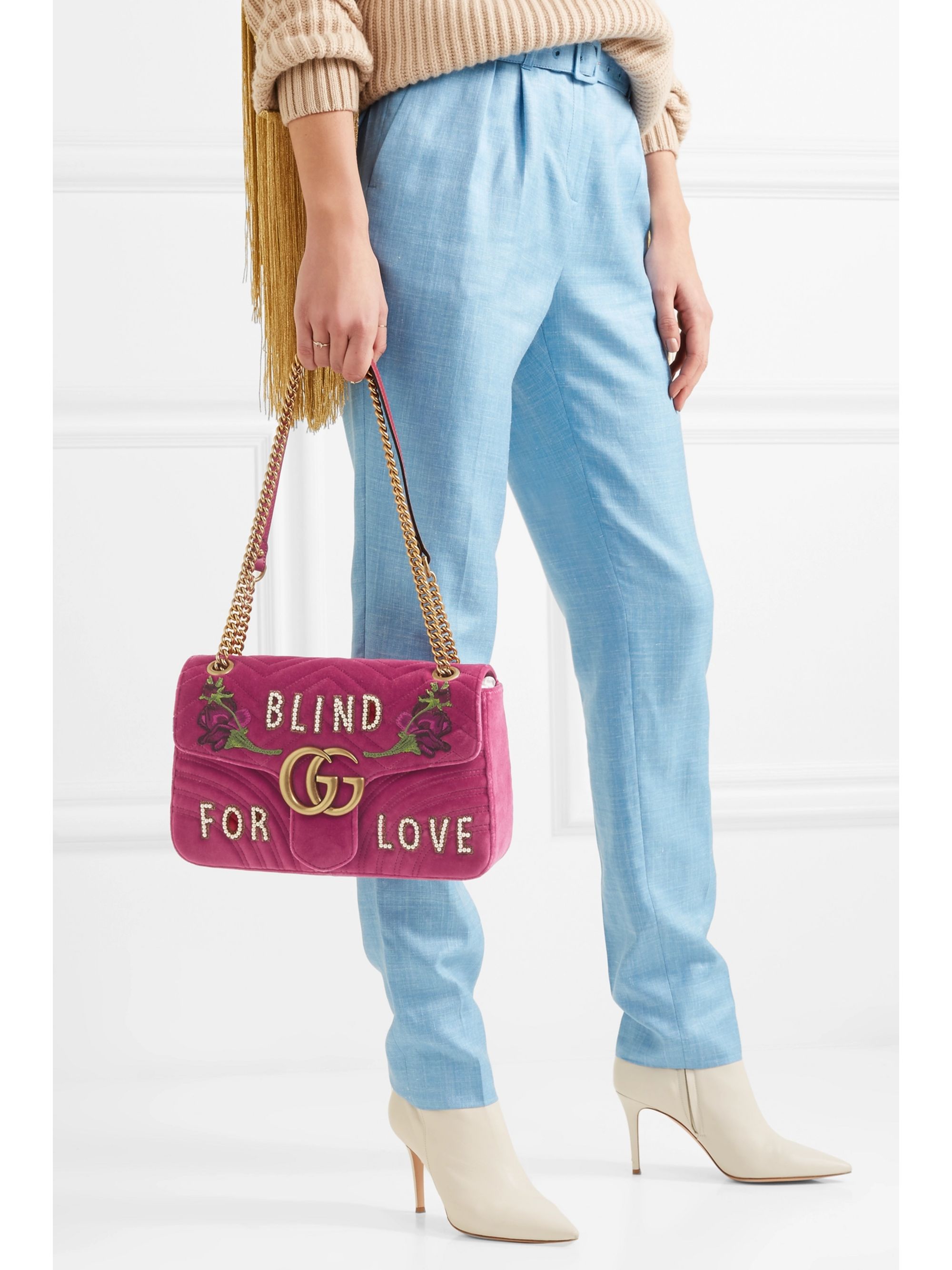 gucci marmont velvet bag medium