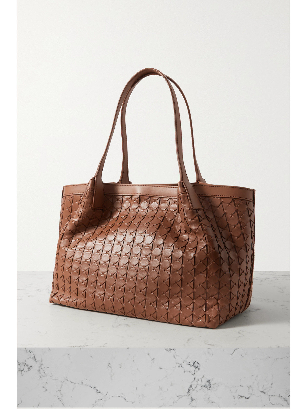 Secret Small Woven Leather Tote