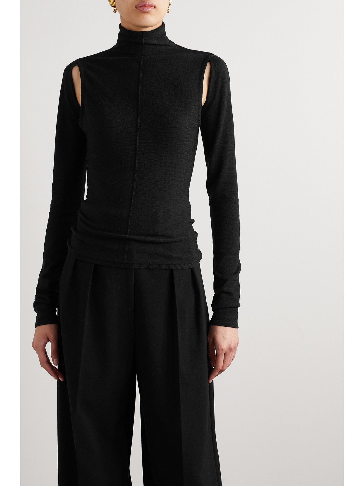 Marlowe Cutout Open-Back Merino Top