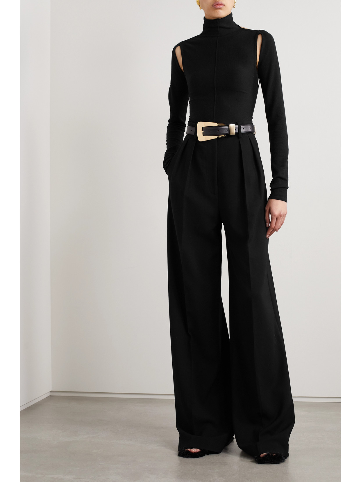Marlowe Cutout Open-Back Merino Top