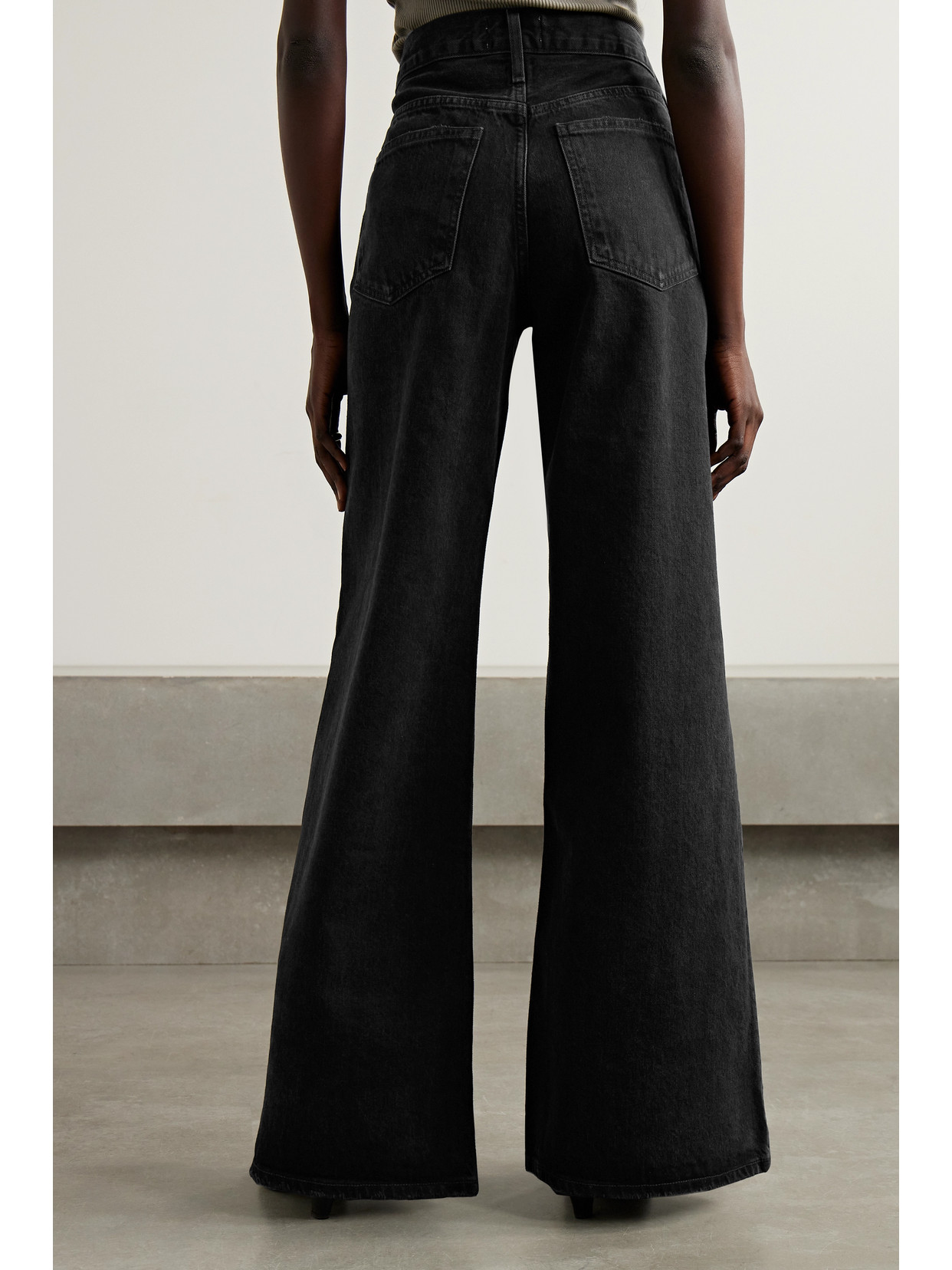 Clara Baggy Organic Low-Rise Flared Jeans