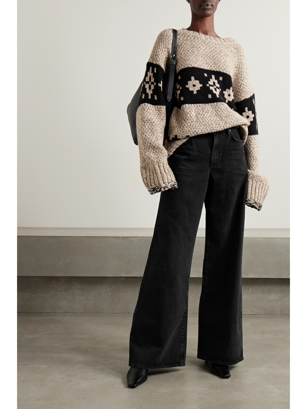 Clara Baggy Organic Low-Rise Flared Jeans