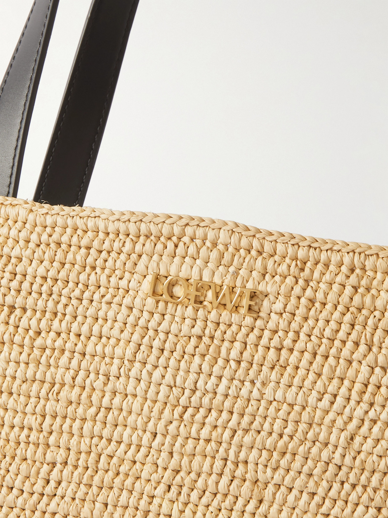 + Paula'S Ibiza Puzzle Fold Large Leather-Trimmed Raffia Tote