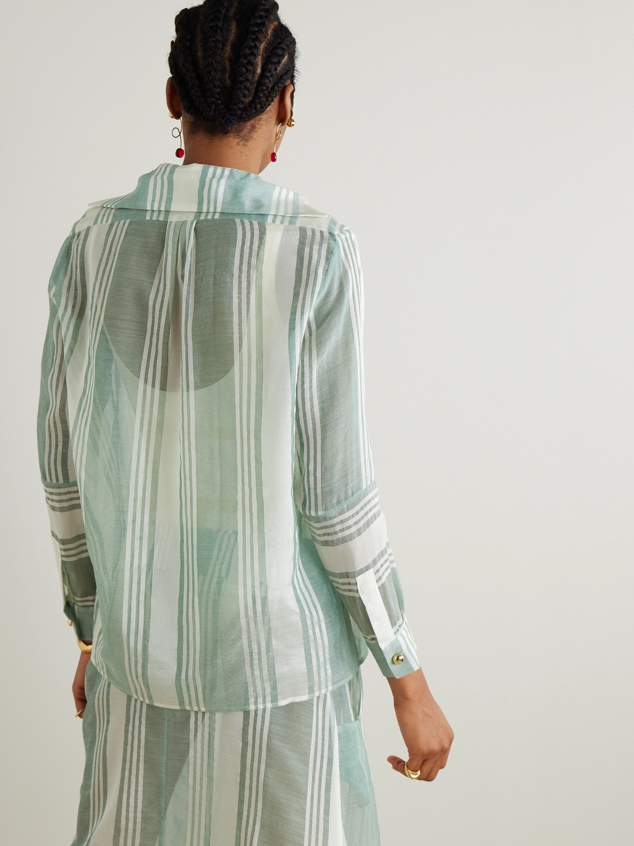 Zaid Striped Gauze Shirt