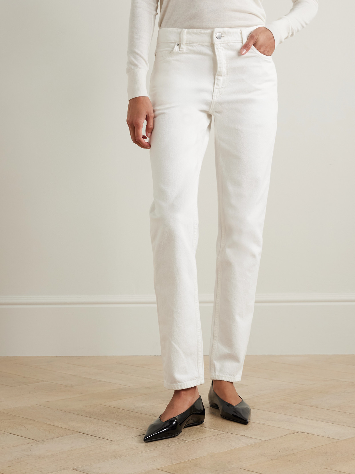 Mid-Rise Slim-Leg Organic Jeans