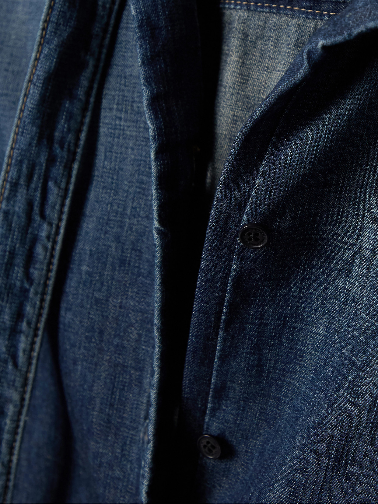 Suzette Tie-Neck Denim Shirt
