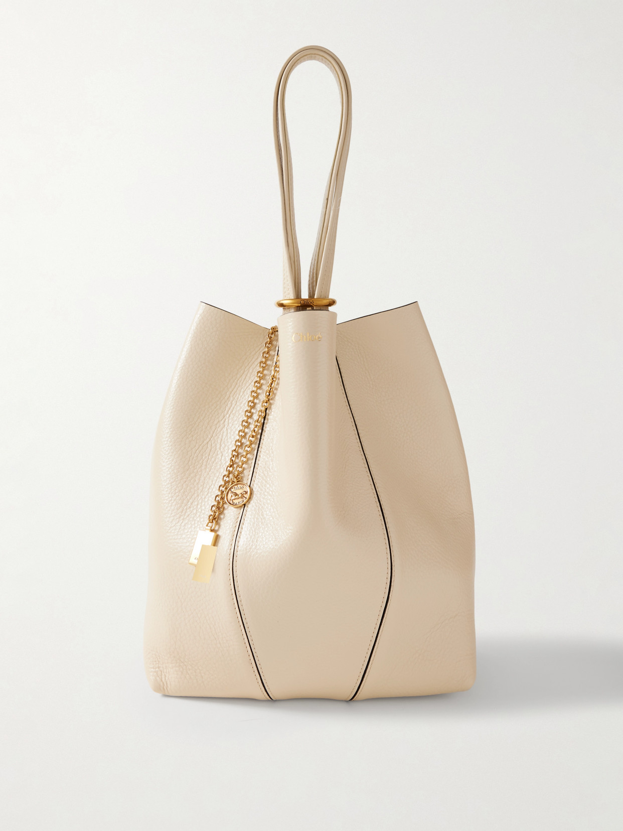 Chloé - Spin Embellished Textured-Leather Tote