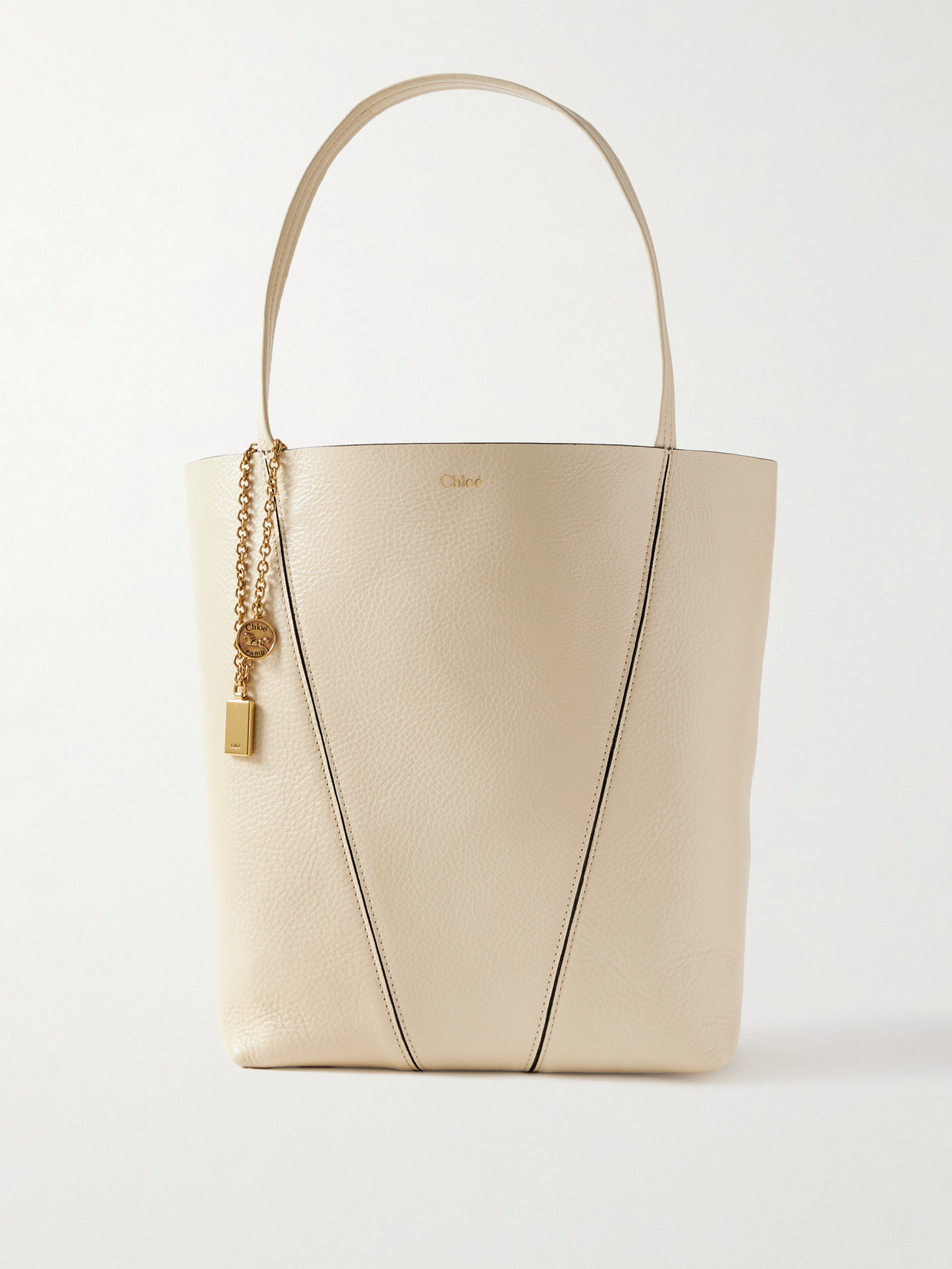 Chloé - Spin Embellished Textured-Leather Tote