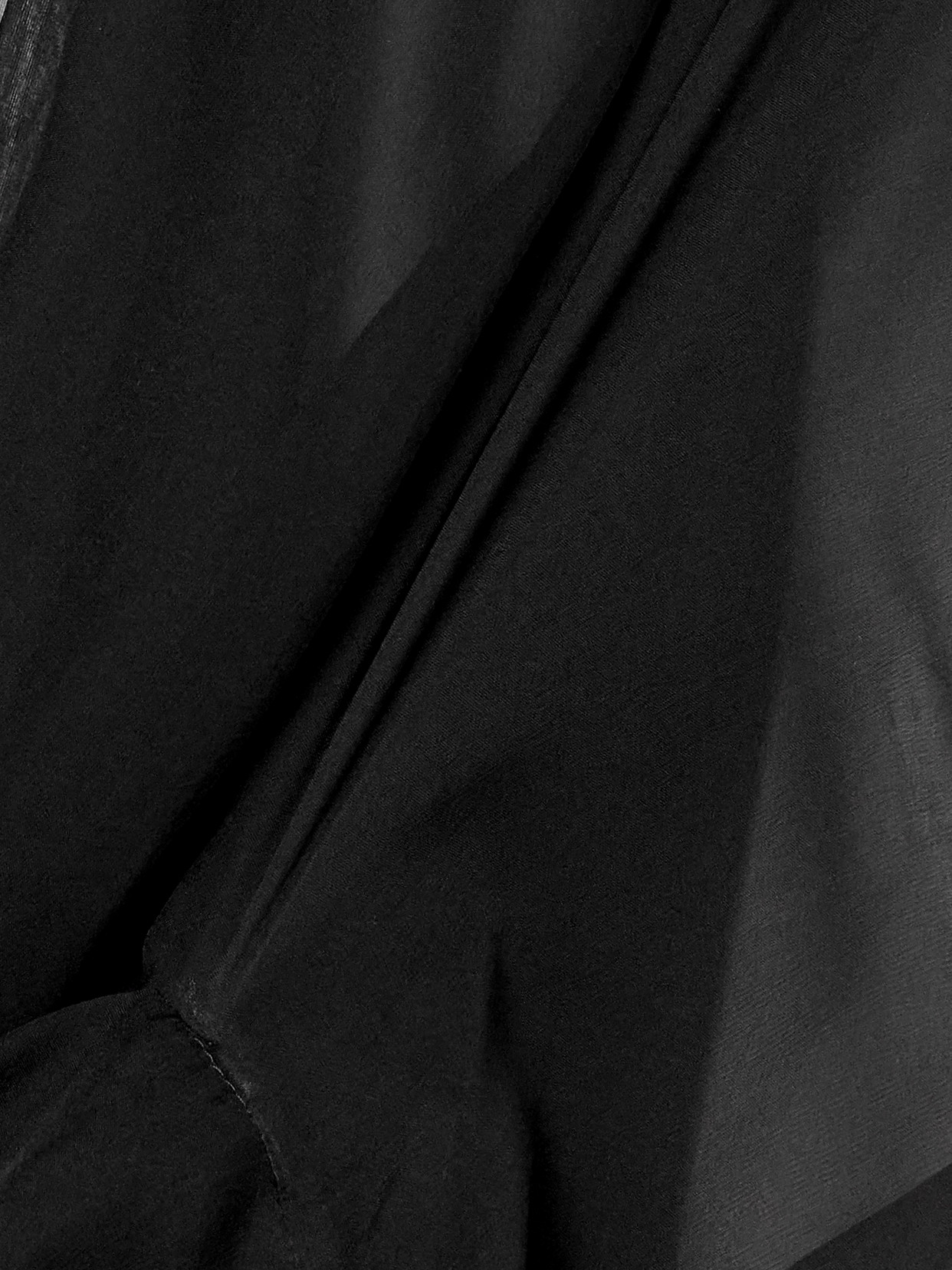 Asymmetric Silk-Chiffon Jacket