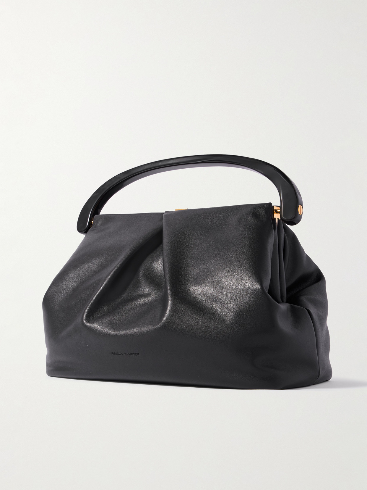 Pleated Leather Tote