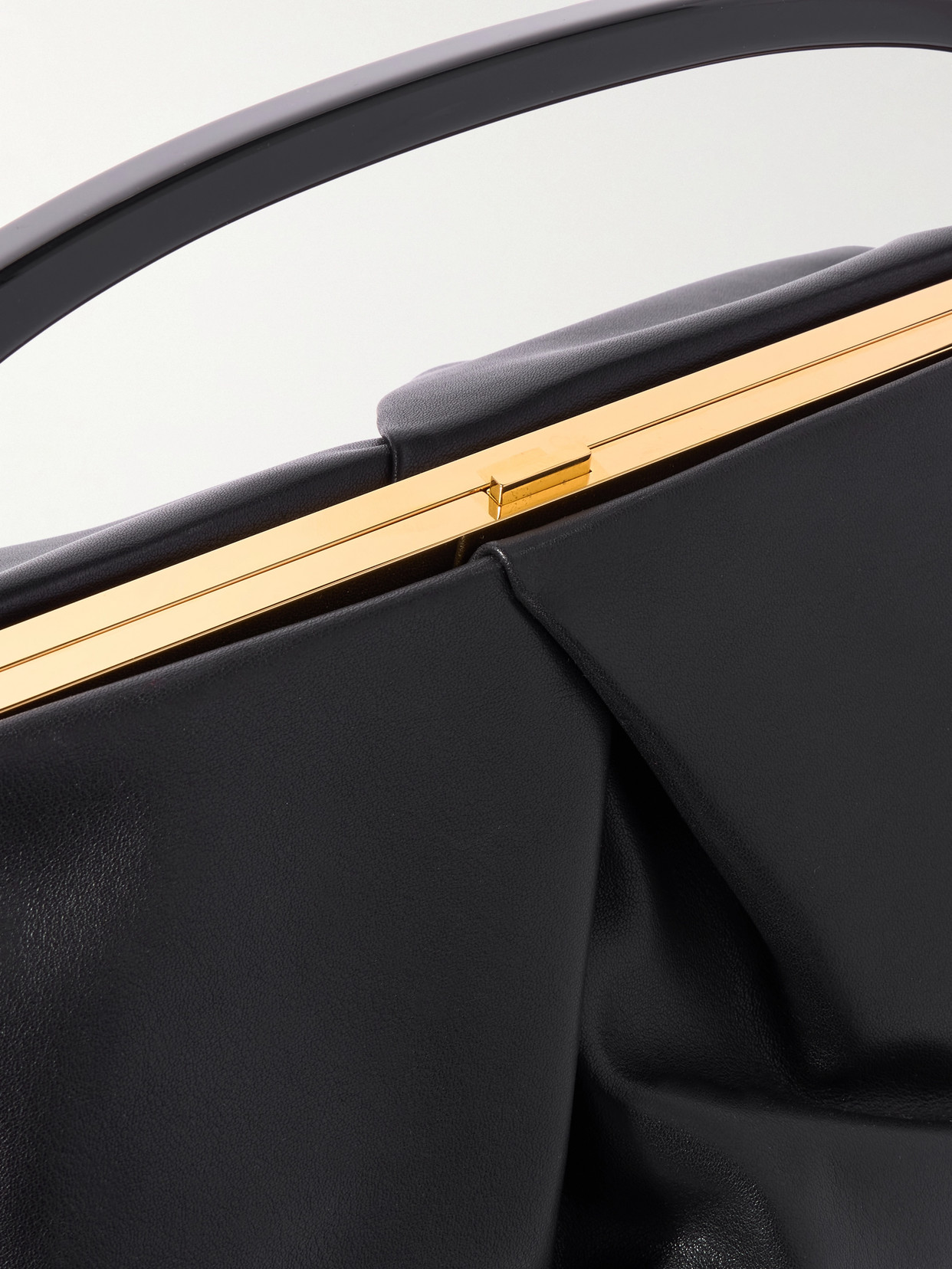 Pleated Leather Tote