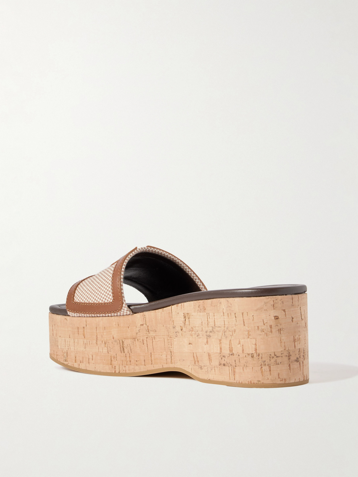 Garavani - Viva Superstar Leather-Trimmed Canvas Platform Slides