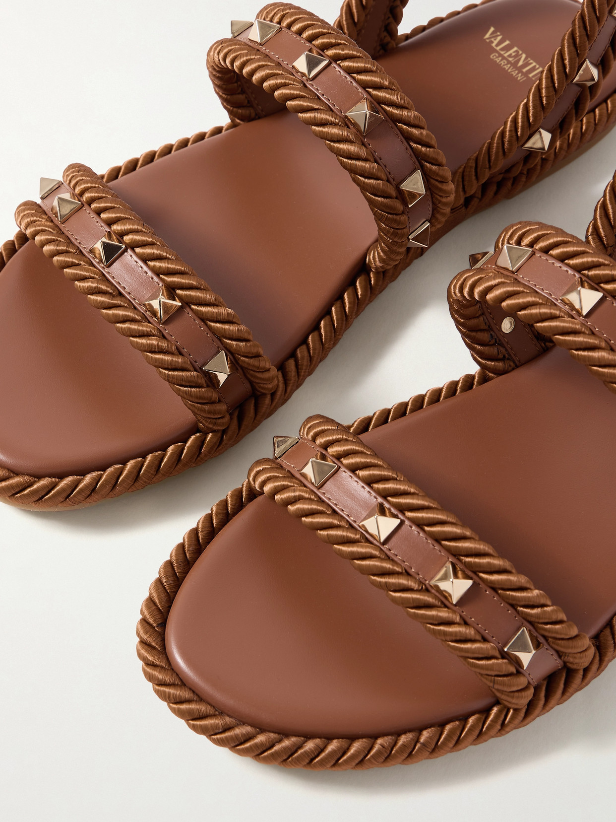 Garavani - Rockstud Torchon Rope-Trimmed Sandals