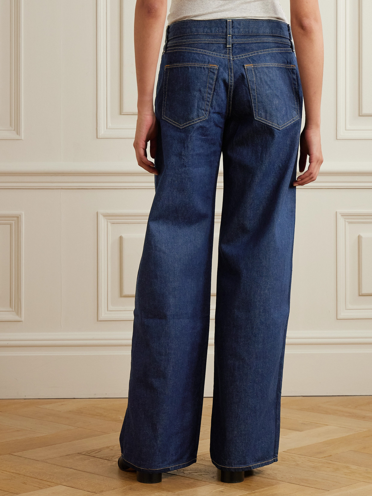 Mica Belted Low-Rise Wide- Leg
