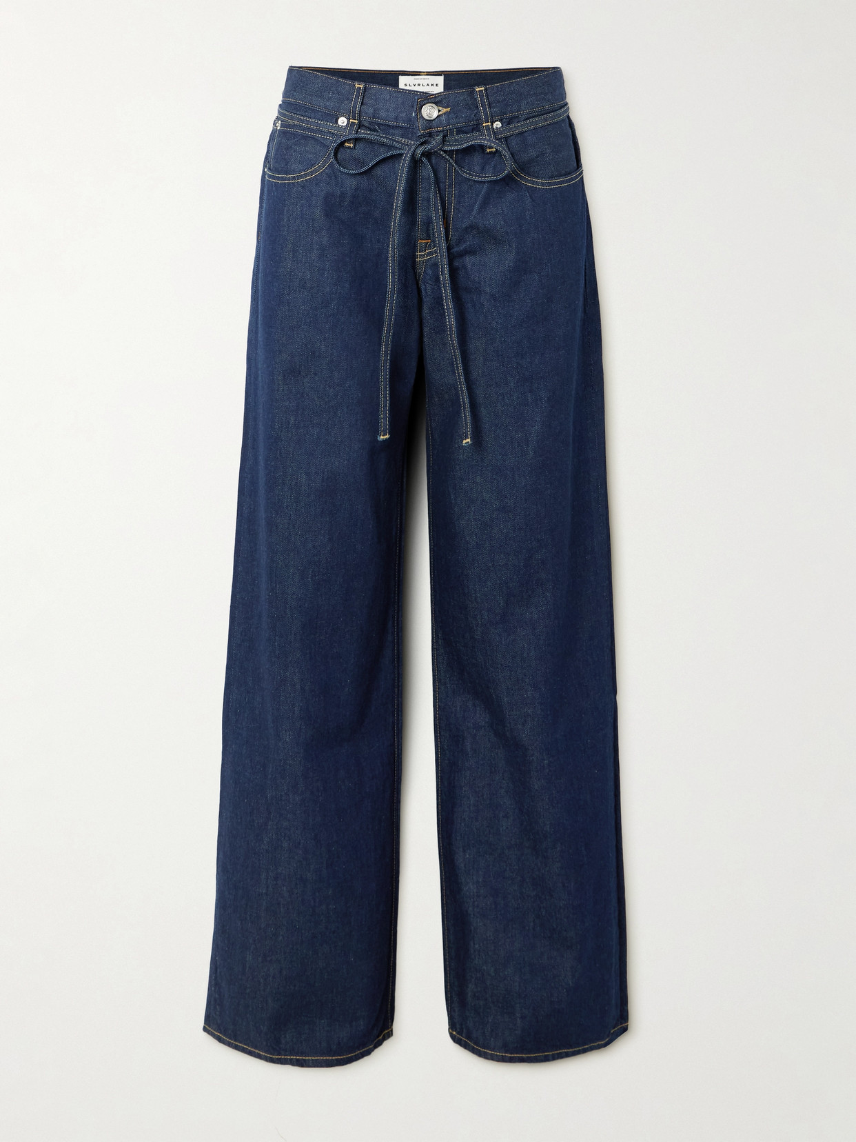 Mica Belted Low-Rise Wide- Leg