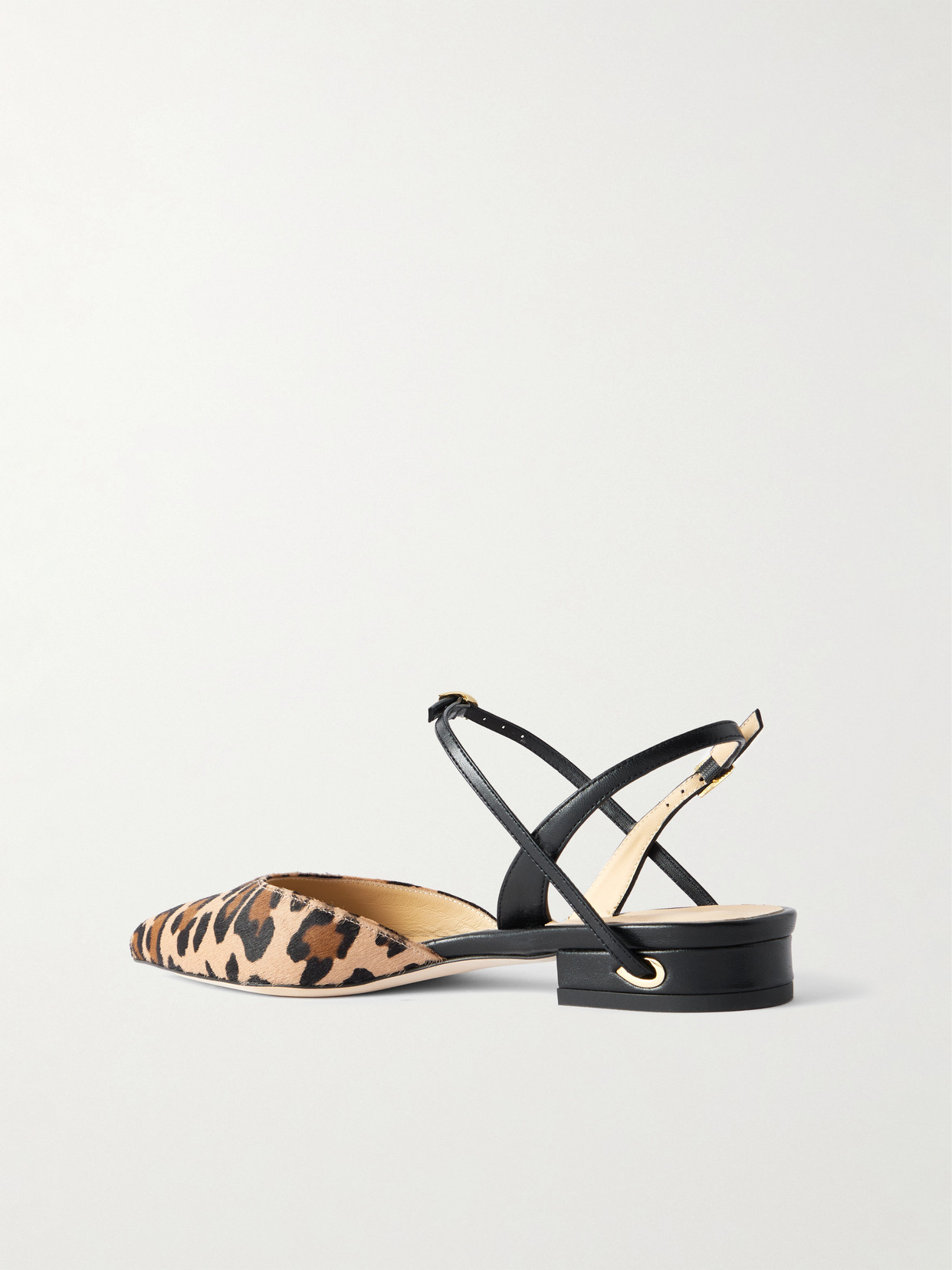 Vittorio 20 Leopard-Print Calf Hair And Leather Singback Flats