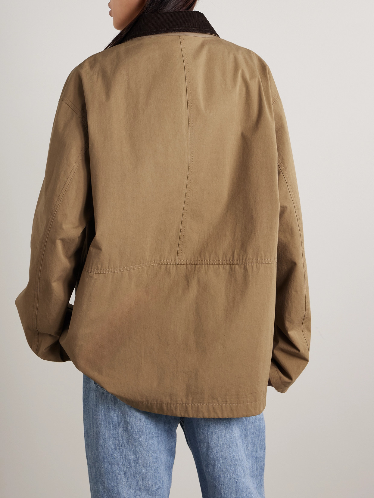 Frank Corduroy-Trimmed Cotton-Canvas Jacket