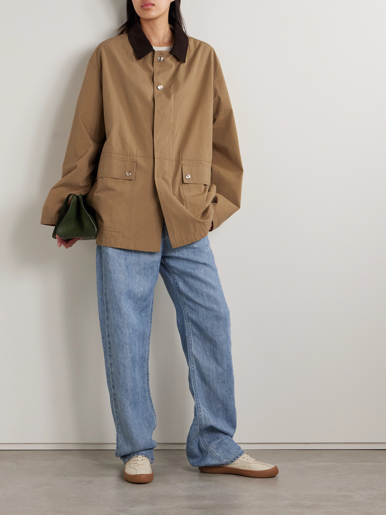 Frank Corduroy-Trimmed Cotton-Canvas Jacket