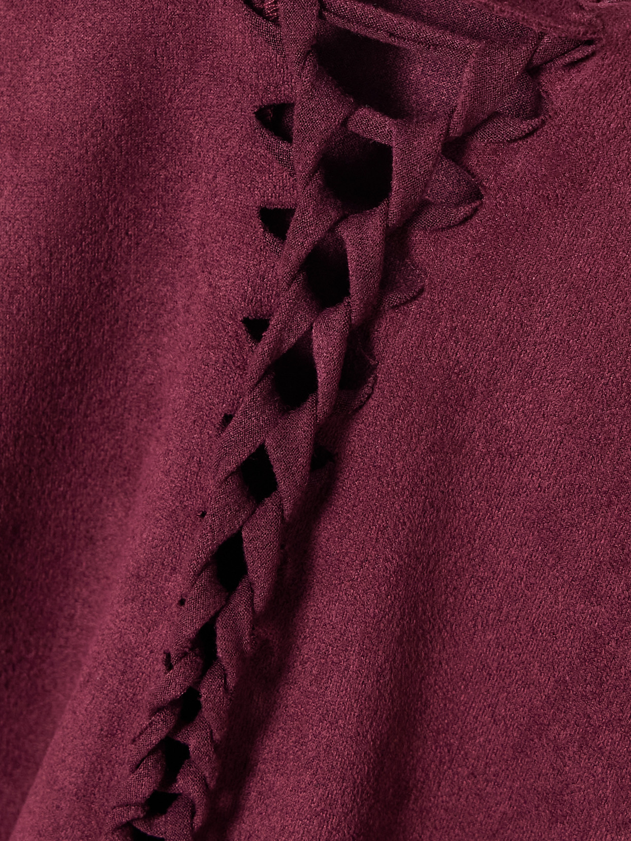Sakina Embellished Cutout Braided Brushed-Jersey Tank
