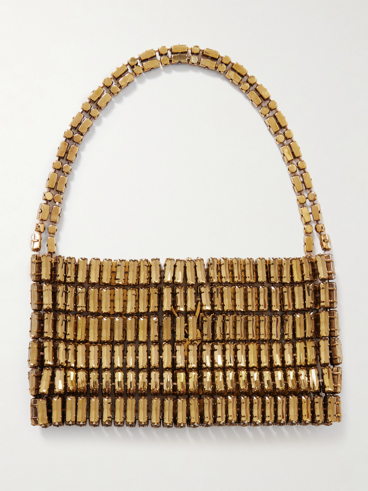 Evening Mini Crystal-Embellished Chainmail Shoulder Bag