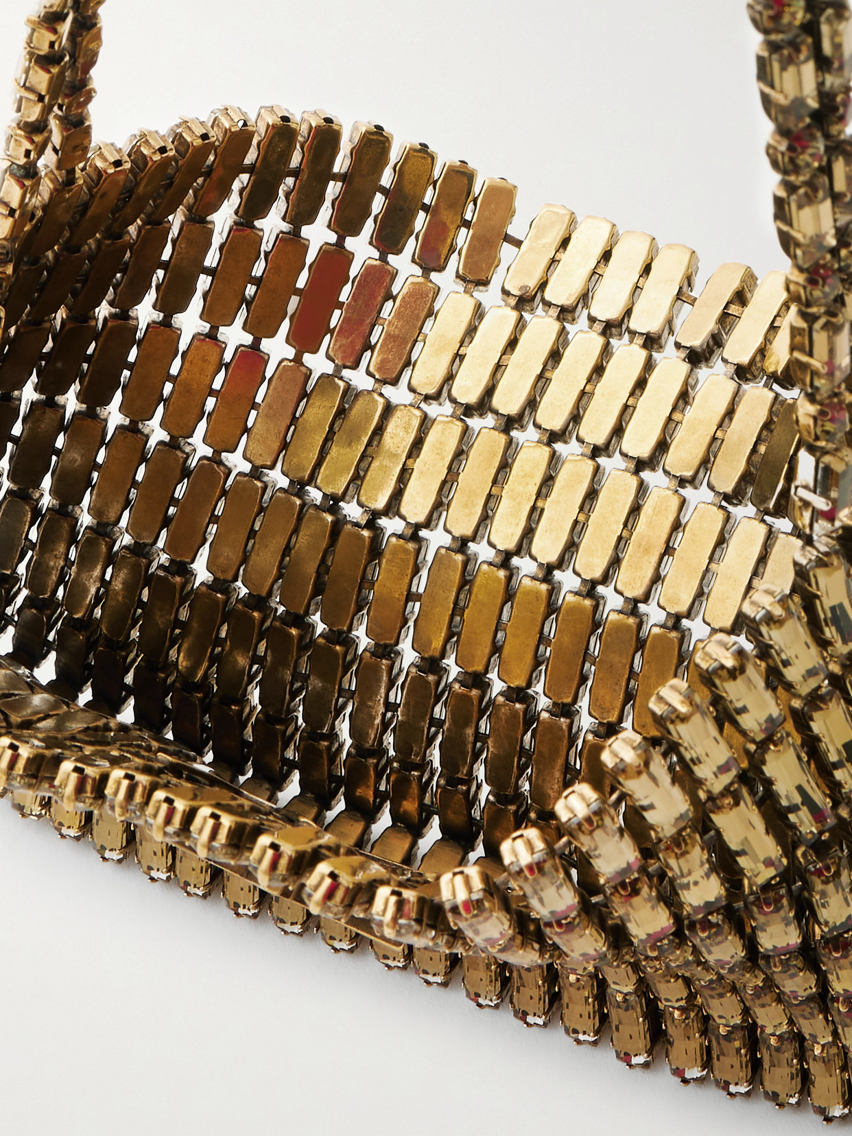 Evening Mini Crystal-Embellished Chainmail Shoulder Bag