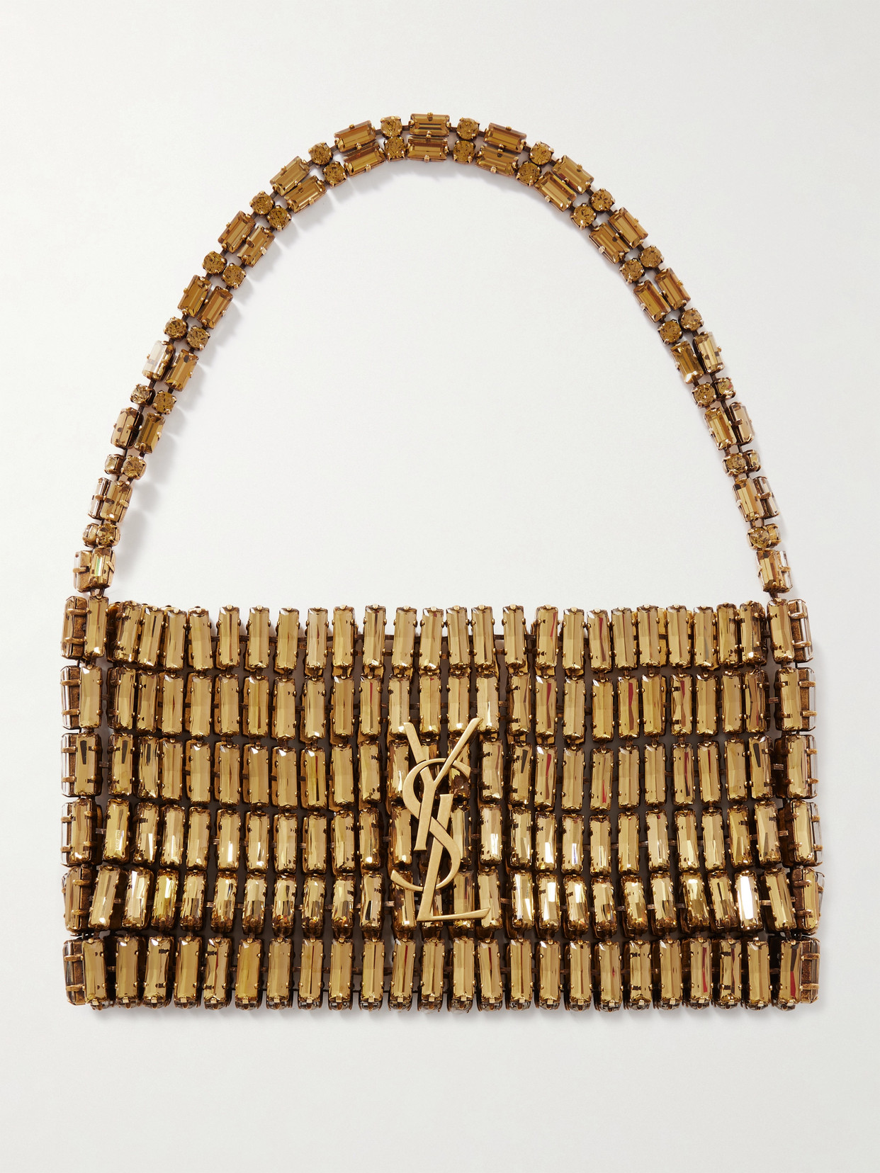 Evening Mini Crystal-Embellished Chainmail Shoulder Bag
