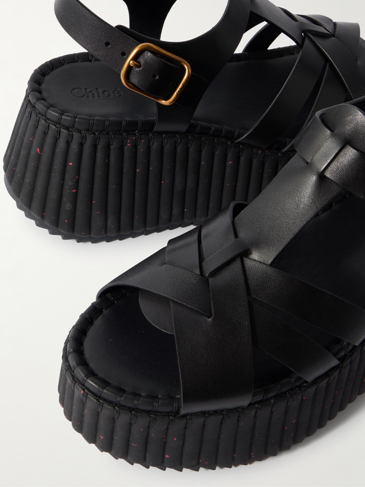 Chloé - Nama Leather Platform Sandals