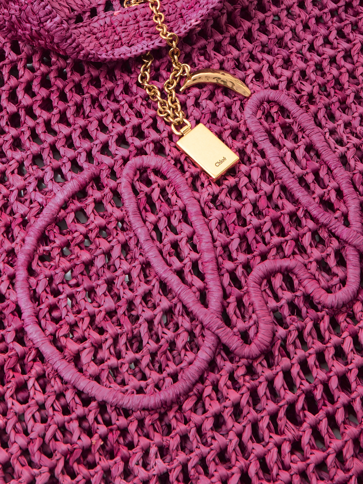 Chloé - Summer Banana Embellished Crochet-Knit Raffia Tote