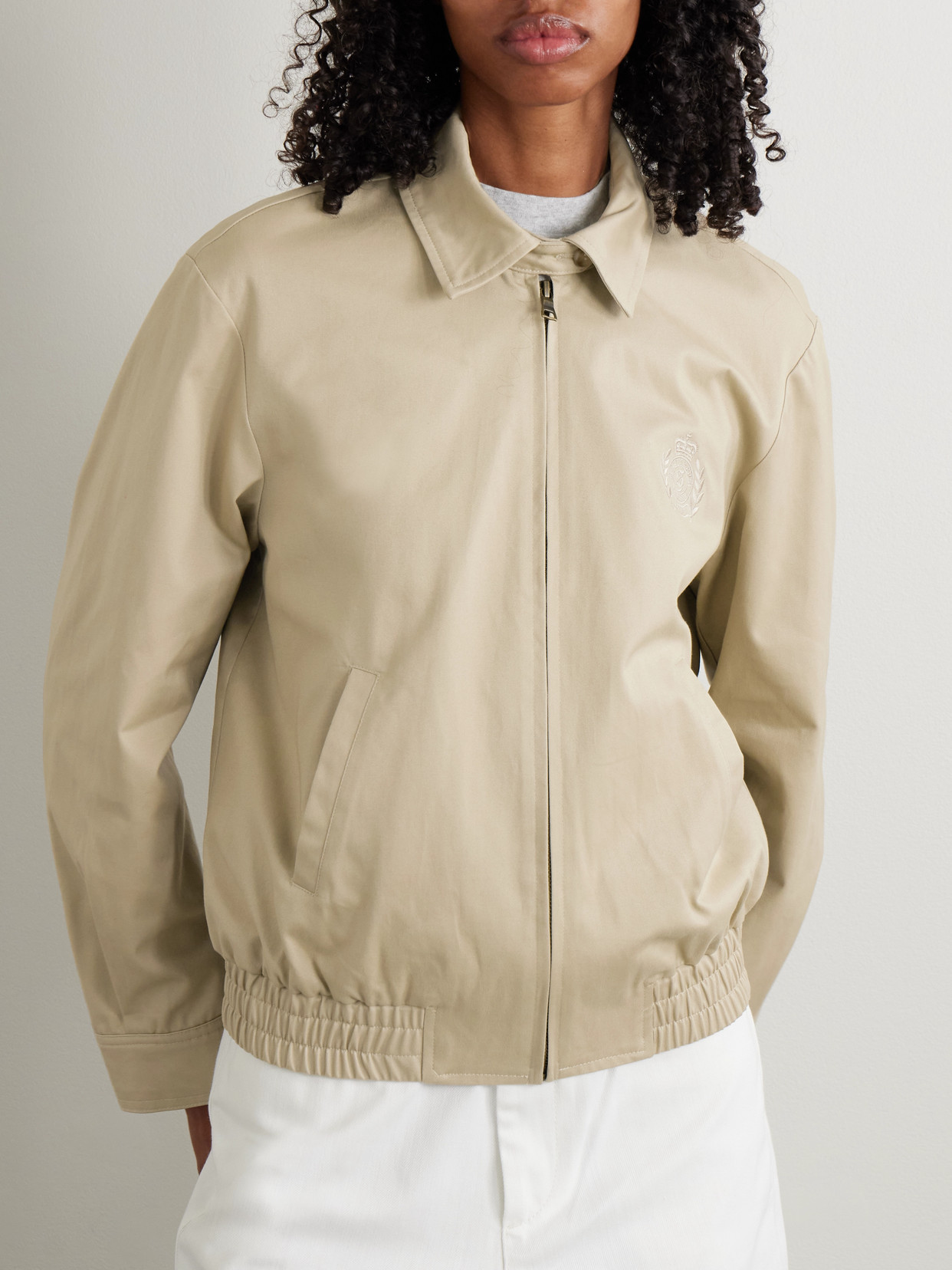 Prep H & W Crest Embroidered Cotton-Twill Jacket
