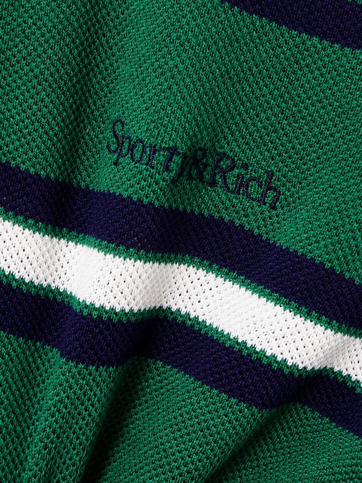 Striped Silk And Cotton-Piqué Polo