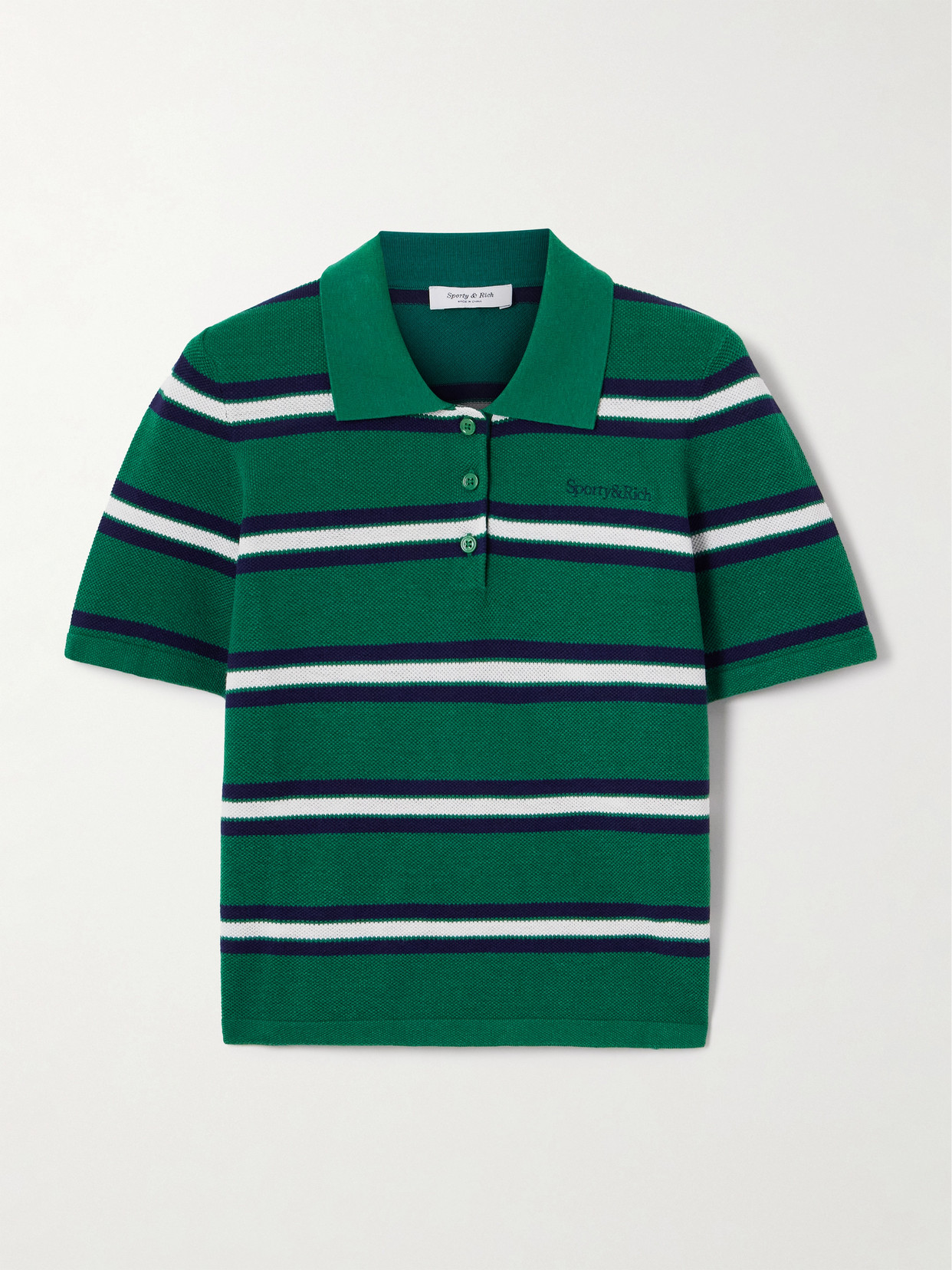 Striped Silk And Cotton-Piqué Polo
