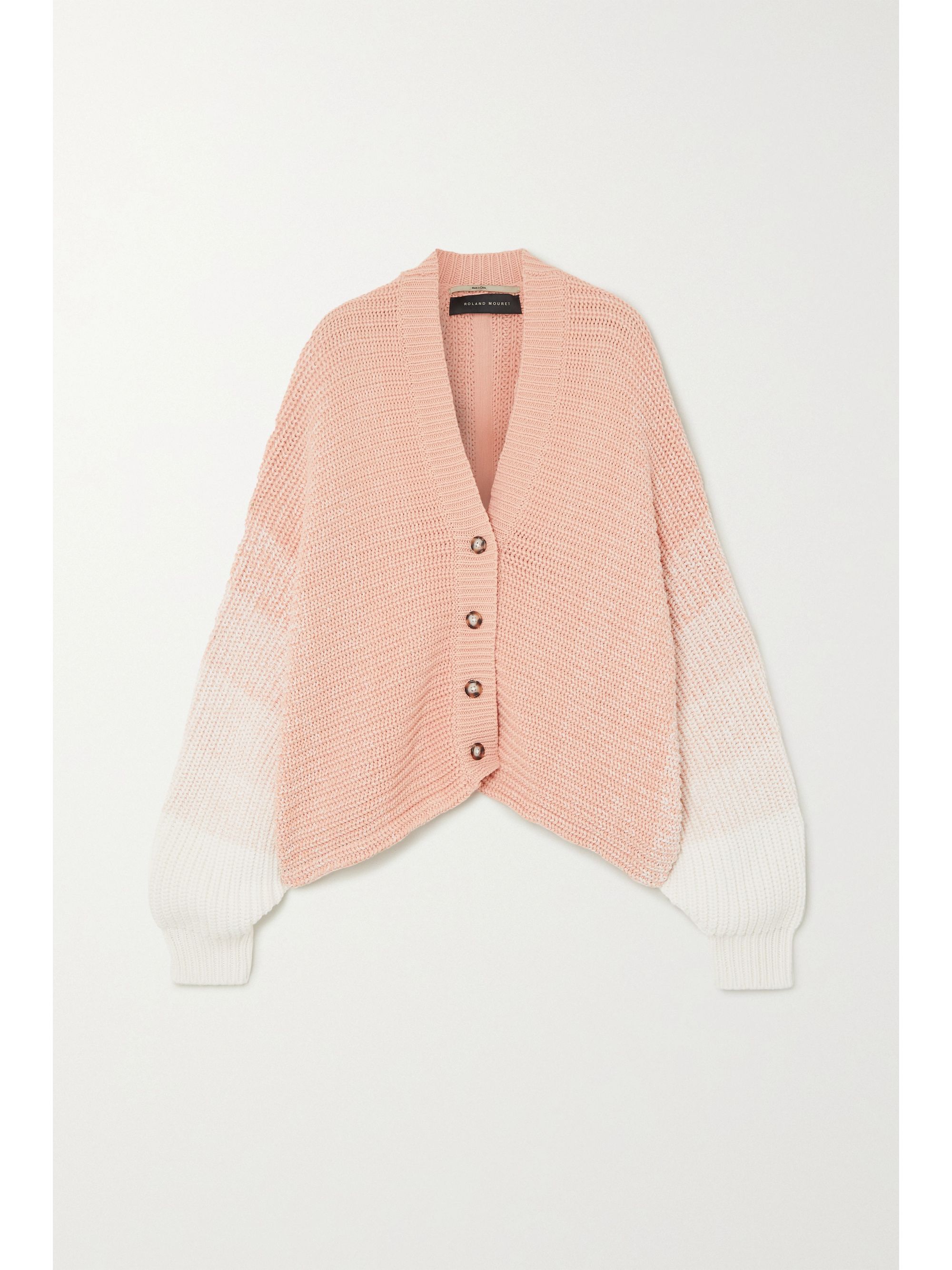 pastel pink cardigan