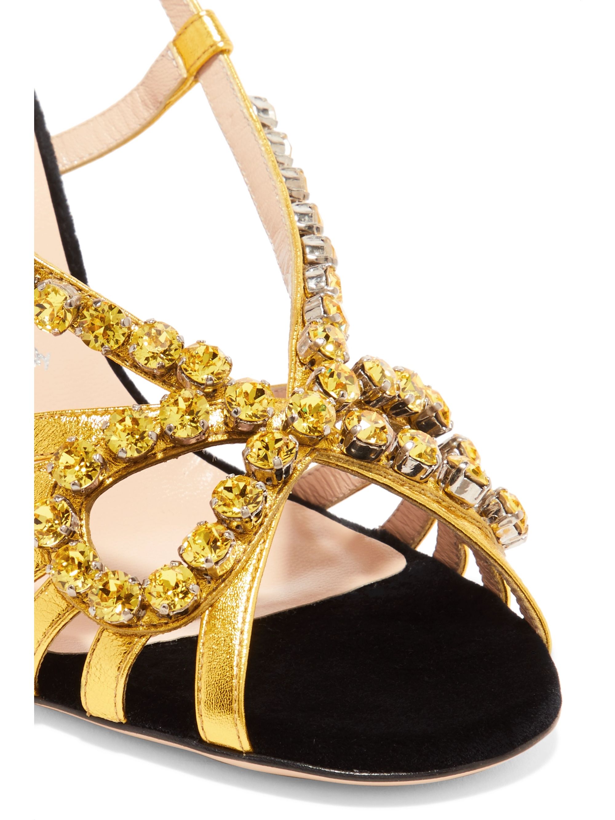 gucci sandals with rhinestones