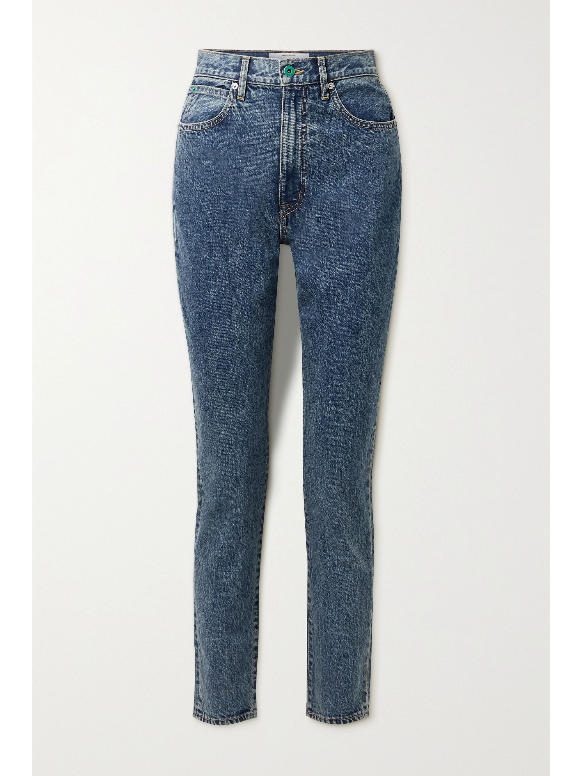 Mid denim Beatnik high-rise slim-leg 