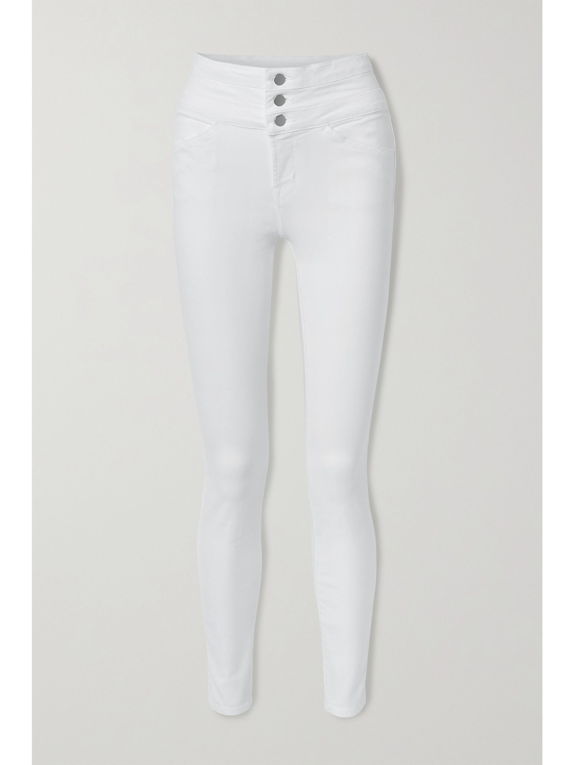 white stretch denim