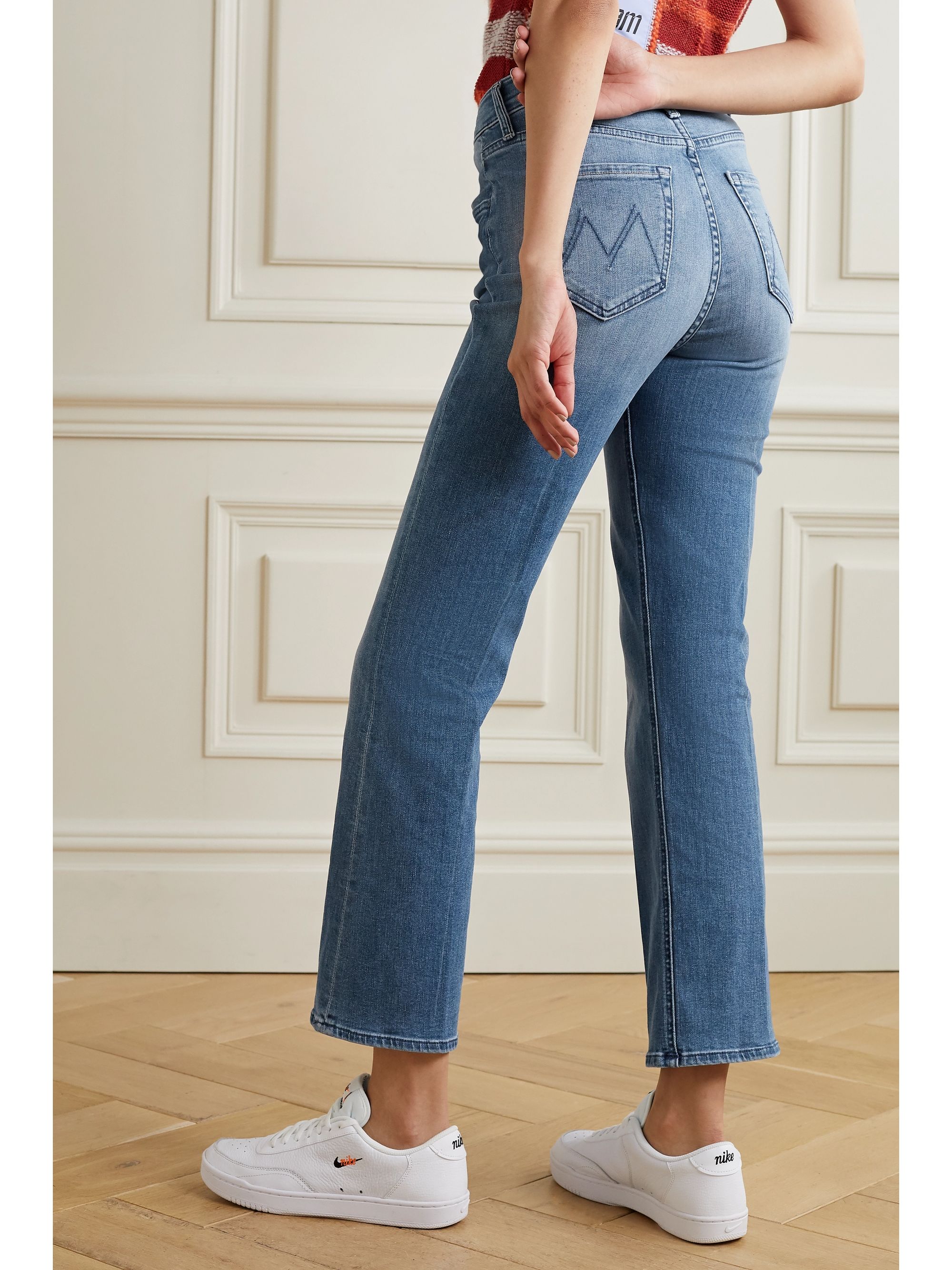 high rise straight cut jeans